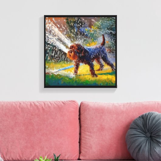 Duits Draadharige Pointer Hond Canvas Afdruk (Insitu (Woonkamer))