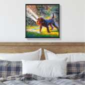 Duits Draadharige Pointer Hond Canvas Afdruk (Insitu (Slaapkamer))