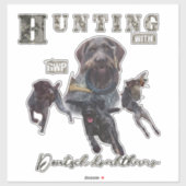 Duits Draadharige Pointer Sticker (Vel)