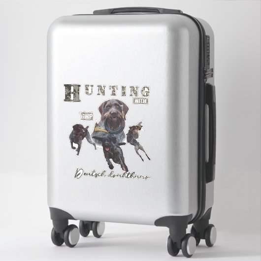 Duits Draadharige Pointer Sticker (Koffer)