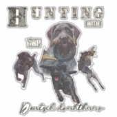 Duits Draadharige Pointer Sticker (Voorkant)