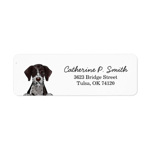 Duits draadloos postadres etiket (Voorkant)