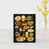 Duits Eten en Bier Festival Kaart (Gele Bloem)