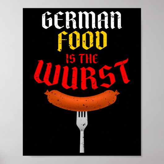 Duits eten is het ergste. Grappig makkelijk kostuu Poster (Voorkant)