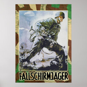 Duits Fallschirmjaeger Poster