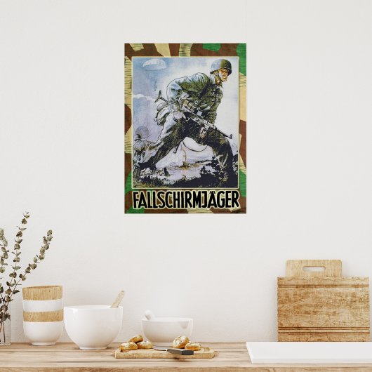 Duits Fallschirmjaeger Poster (Keuken)