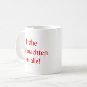 duits frohe Weihnachten fur alle Koffiemok (Voorkant links)