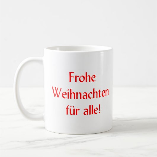 duits frohe Weihnachten fur alle Koffiemok (Links)