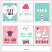 Duits Fröhliche Weihnachten Kerstkaartpakket Sticker (Vel)