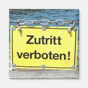 Duits "Geen toegang" Teken - Koelkast Magnet