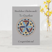 Duits gefeliciteerd kaart (Gele Bloem)