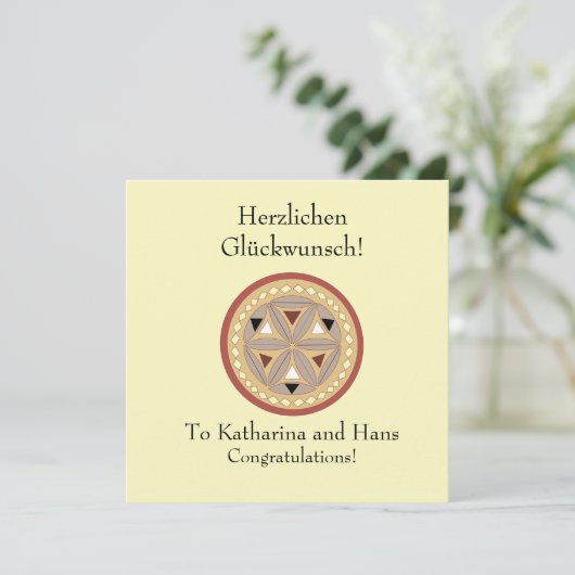 Duits gefeliciteerd kaart (Staand voorkant)