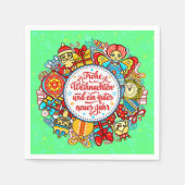 Duits Gelukkig Kerstfeest en gelukkig nieuwjaar Servet (Voorkant)