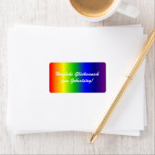 Duits Gelukkige Verjaardag Regenboog Kleuren Label (Insitu)
