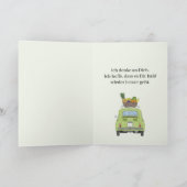 Duits Geniet van goed groene Retro Fiat 500 Kaart (Binnen)