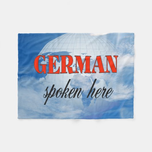 Duits gesproken hier troebele aarde fleece deken (Voorkant (Horizontaal))