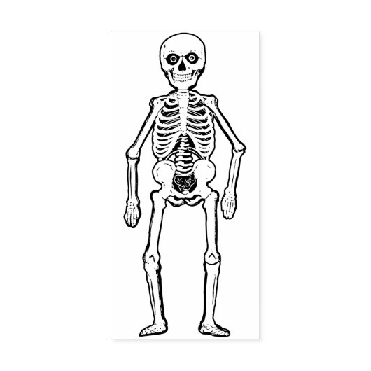  Duits Halloween Skelet Rubberstempel (Afrduk)