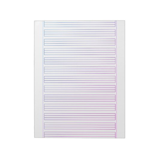 Duits handschrift papier – 3 lijnen met rand notitieblok (Linkerzijde)