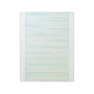 Duits handschrift papier – 3 lijnen met rand notitieblok