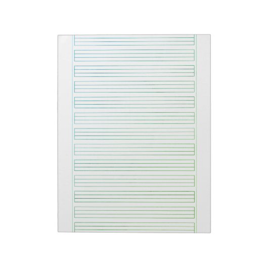 Duits handschrift papier – 3 lijnen met rand notitieblok (Linkerzijde)