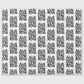 Duits "Happy Birthday" Lino print inpakpapier (Vlak)