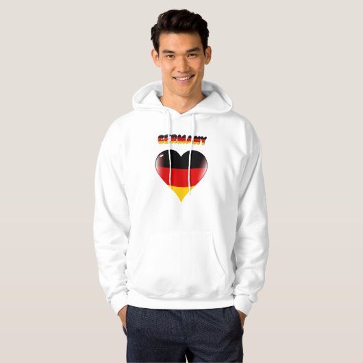 Duits hart hoodie (Voorkant volledig)