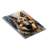 Duits herder inkt portret notitieboek (Rechterzijde)