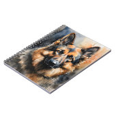 Duits herder inkt portret notitieboek (Linkerzijde)