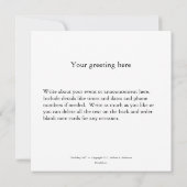 Duits herderjarig meisje schattige leuke kunstteke aankondiging (Achterkant)