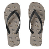 Duits herderpatroon (bruin) teenslippers (Voetbed)