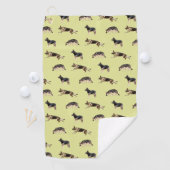 Duits herderpatroon (geel) golfhanddoek (Insitu)