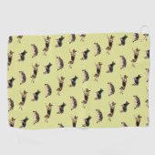 Duits herderpatroon (geel) golfhanddoek (Horizontaal)