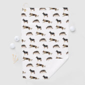 Duits herderpatroon (wit) golfhanddoek (Insitu)