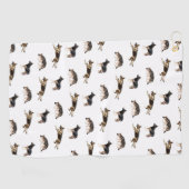 Duits herderpatroon (wit) golfhanddoek (Horizontaal)