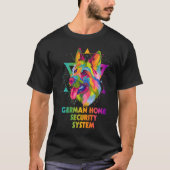 Duits Home Beveiligingssysteem Duitse Herder Shepa T-shirt (Voorkant)