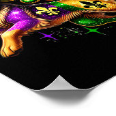 Duits Hondenliefhebber Shepherd Cute Mardi Gras Ca Poster (Hoek)