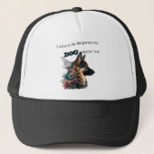 Duits Hondenliefhebber Shepherd Trucker Hat Trucker Pet (Voorkant)