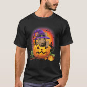 Duits Hondenliefhebber Shepherd Witch Pumpkin Hall T-shirt (Voorkant)