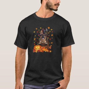 Duits Hondenliefhebber Shepherd Witch Pumpkin Hall T-shirt