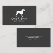 Duits Hondenras Wirehaire Pointer Silhouette Visitekaartje (Voorkant / Achterkant)