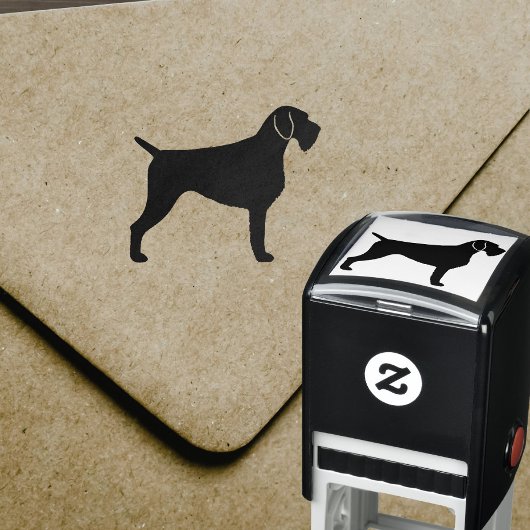 Duits Hondenras Wirehaire Pointer Silhouette Zelfinktende Stempel