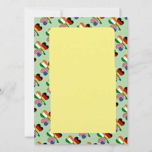 Duits Iers USA Shamrock St Patrick's Day Party Kaart (Achterkant)