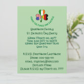 Duits Iers USA Shamrock St Patrick's Day Party Kaart (Staand voorkant)