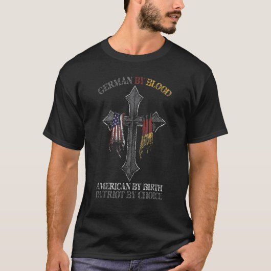 Duits in bloed Amerikaans door Birth Patriot T-shirt (Voorkant)