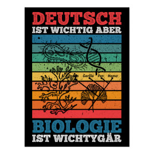 Duits is belangrijk, maar biologie is belangrijk perfect poster