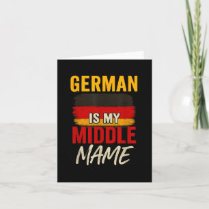 Duits is mijn tweede naam Funny Germany Flag Herit Kaart