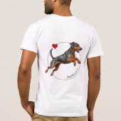 Duits Jagdterrier Hunter's Portret T-shirt (Achterkant)