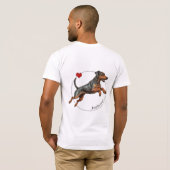 Duits Jagdterrier Hunter's Portret T-shirt (Achterkant volledig)