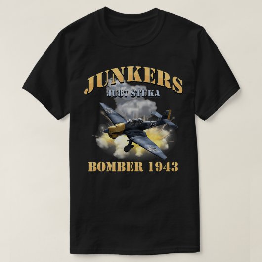 Duits Ju87 Stuka  WW2 Bomber Veteran Pilot T-shirt (Design voorkant)