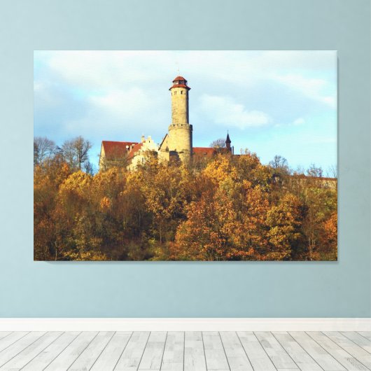 Duits kasteel - Bamberg Altenburg Canvas Afdruk (Insitu (Houten vloer))